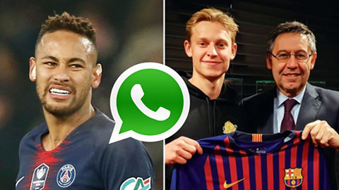 PSG 'mất' De Jong cho Barca vì tin nhắn của Neymar