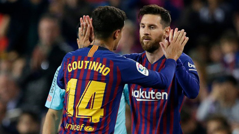 Coutinho cảm ơn sự 'hào phóng' của Messi