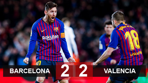 Barca 2-2 Valencia: Chủ nhà hòa hú vía