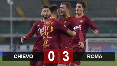 Chievo 0-3 Roma: Thắng dễ Chievo, Roma tạm tiến vào Top 4