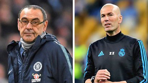Zidane là ứng cử viên hàng đầu thay thế Sarri tại Chelsea