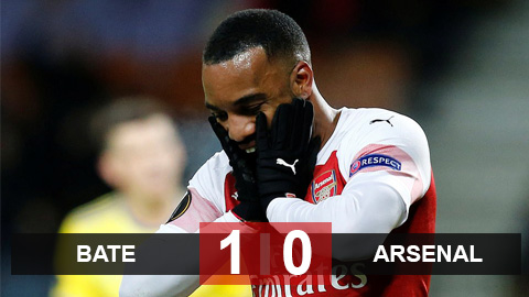 BATE 1-0 Arsenal: Pháo thủ thua sốc