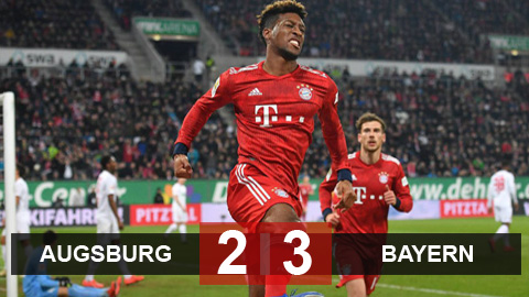 Augsburg 2-3 Bayern: Sao trẻ lập cú đúp, Hùm xám vất vả ngược dòng
