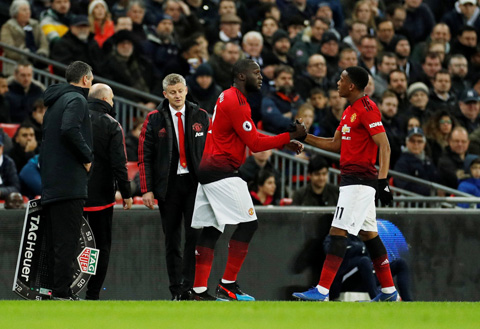 Solskjaer thường có những buổi tập riêng với Martial và Lukaku