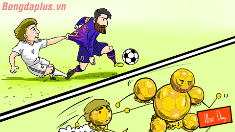 Biếm họa: Modric thua cuộc trước Messi