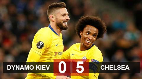 Dynamo Kiev 0-5 Chelsea: The Blues vào tứ kết