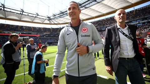 Với HLV Huetter, Frankfurt đã lọt vào tứ kết Europa League và bay cao trên BXH Bundesliga