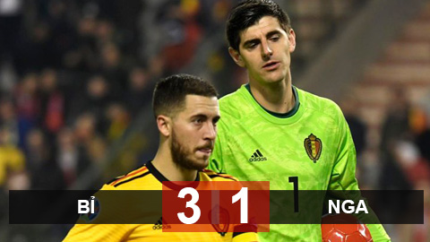 Bỉ 3-1 Nga: Hazard đóng vai cứu thế trong ngày Courtois mắc sai lầm