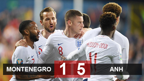 Montenegro 1-5 Anh: Thêm một chiến thắng '5 sao'