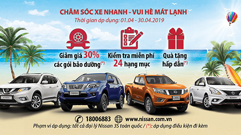 Cùng Nissan Việt Nam "Chăm sóc xe nhanh - Vui hè mát lạnh"