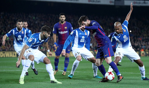 Messi và đồng đội sẽ lại dội mưa bàn thắng vào lưới Espanyol