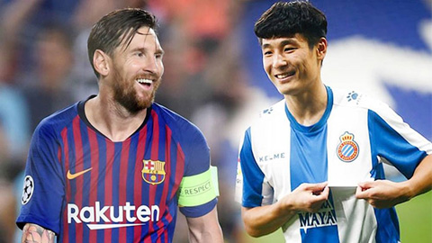 Wu Lei thỏa ước nguyện đối đầu Messi