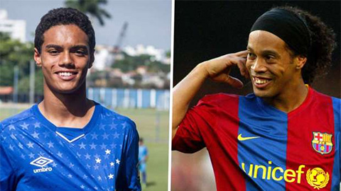 Ronaldinho nở mặt khi con trai tuổi 14 đã được CLB lớn chiêu mộ