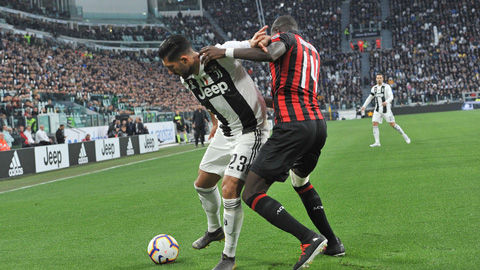 Juventus có một trận đấu hết sức chật vật, thậm chí cửa dưới so với Milan