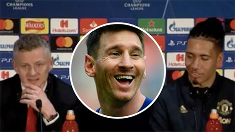 Messi cười tự tin sẽ đập bép cả thày trò nhà Solskjaer lẫn Smalling
