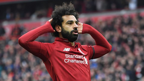 Salah vươn lên dẫn đầu danh sách ghi bàn cùng Aguero với 19 bàn thắng