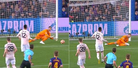 Sai lầm của De Gea giúp Messi có bàn thắng thứ 2