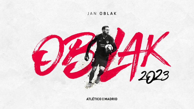 Oblak gắn bó với Atletico tới năm 2023