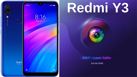 Xiaomi Redmi Y3 giá rẻ với camera selfie 32MP, pin 4000mAh lộ ảnh thiết kế bắt mắt