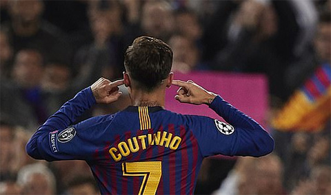 Pha ăn mừng thể hiện sự bức xúc của Coutinho trước thái độ của các culé