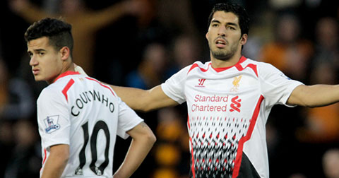 Coutinho và Suarez khi còn chơi cho Liverpool