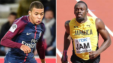 Mbappe có thể cho Usain Bolt 'hít khói' ở cự ly 30 m