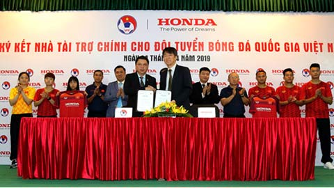 Honda Việt Nam tiếp tục làm Nhà tài trợ chính cho các ĐTQG Việt Nam