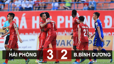 Hải Phòng 3-2 B.BD: Chiến thắng đầy kịch tính
