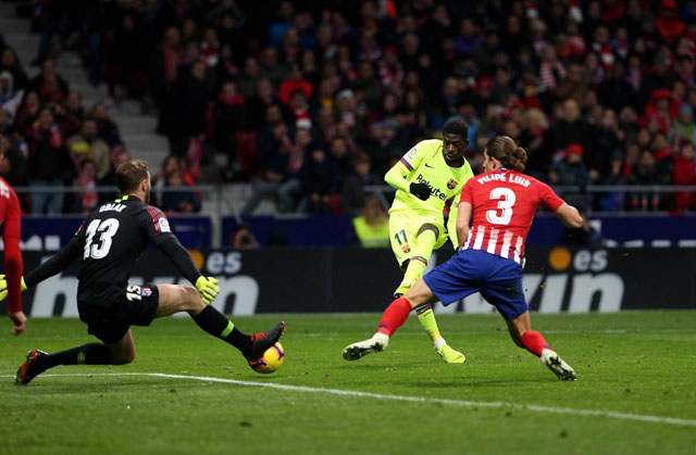 Ngày 25/11/2018: Chân sút trẻ Dembele ghi bàn thắng ở phút 90, giúp Barca may mắn cầm chân chủ nhà Atletico Madrid với tỷ số 1-1