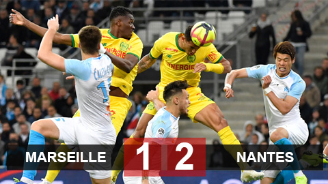 Marseille 1-2 Nantes: Marseille gần tan hy vọng Top 4
