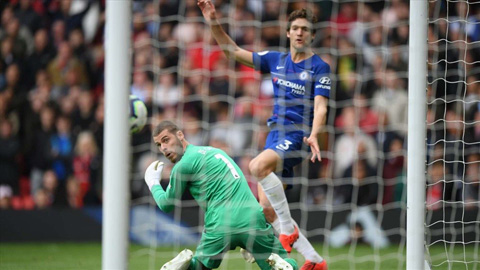 De Gea mắc sai lầm trong trận đấu với Chelsea
