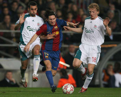 Liverpool là 1 trong 6 đội mà Messi vẫn chưa thể phá lưới tại Champions League