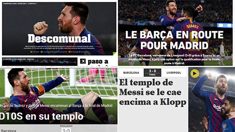 Báo chí thế giới cúi đầu trước 'siêu nhân' Messi