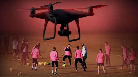 Drone, tên gián điệp trong bóng đá hiện đại