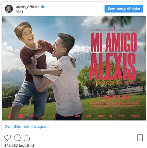 Sanchez quảng cáo phim mới đóng trên Instagram cá nhân