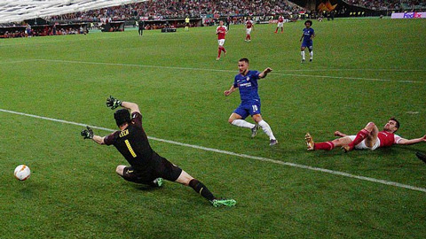 Hazard đã tỏa sáng ở một trận chung kết cúp châu Âu