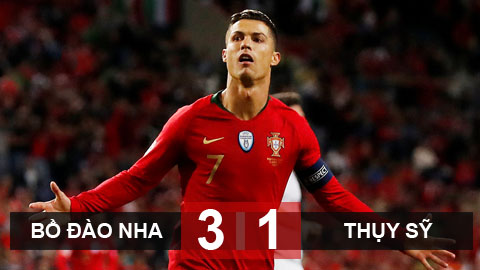 Bồ đao Nha 3 1 Thụy Sỹ Ronaldo Lập Hat Trick Bồ đao Nha Vao Chung Kết Nations League Bongdaplus Vn