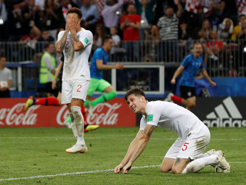 ĐT Anh từng gục ngã trước Croatia ở bán kết World Cup 2018 dù dẫn trước từ khá sớm