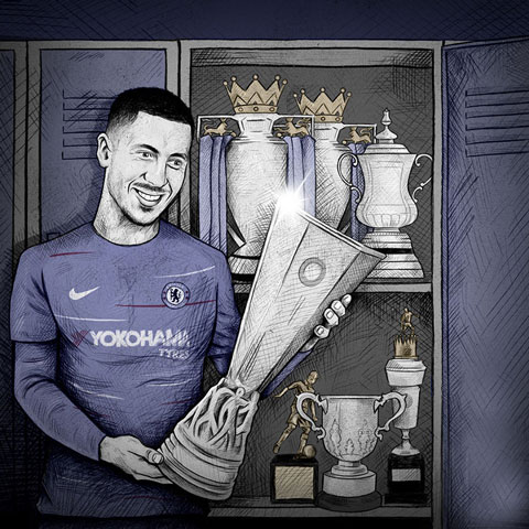 Hazard đã giành rất nhiều vinh quang cùng Chelsea