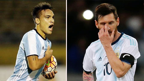 Mâu thuẫn giữa Messi và thế hệ trẻ mới nổi như Lautaro Martinez ngày càng sâu sắc