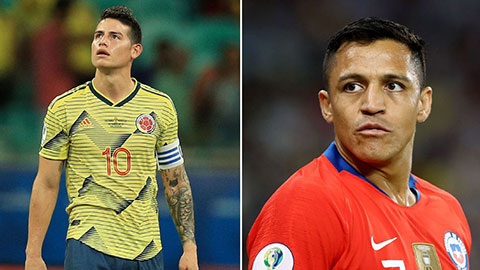 James, Sanchez dùng Copa America cứu vãn sự nghiệp
