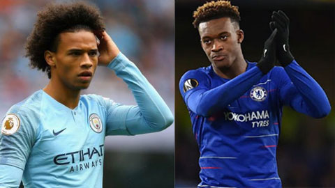 Bayern đã cố hết sức cũng không mua được Sane (trái) và Hudson-Odoi