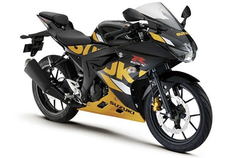 GSX-R150 2020 màu đen kết hợp với màu vàng