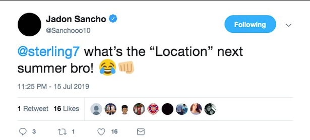Dòng tweet bị xóa của Sancho