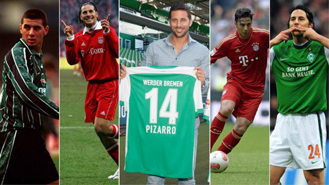 Pizarro gắn bó chủ yếu với Bayern và Bremen