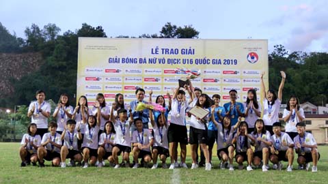 Kết thúc giải U16 nữ Quốc gia 2019: Hà Nội vô địch