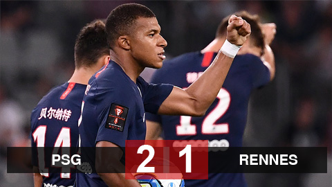 PSG 2-1 Rennes: Mbappe đòi nợ thành công, PSG vô địch Siêu cúp Pháp