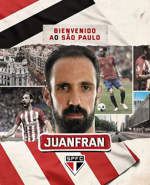 Juanfran ký hợp đồng có thời hạn đến hết năm 2020 với Sao Paulo