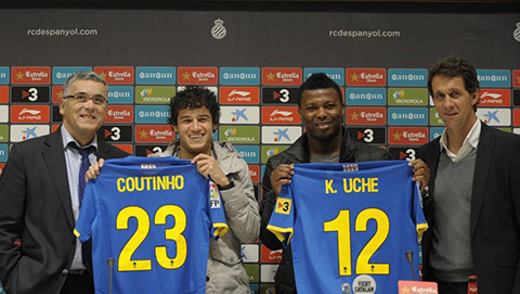 Coutinho và Uche tràn đầy hy vọng giúp Espanyol giành vé ra châu lục