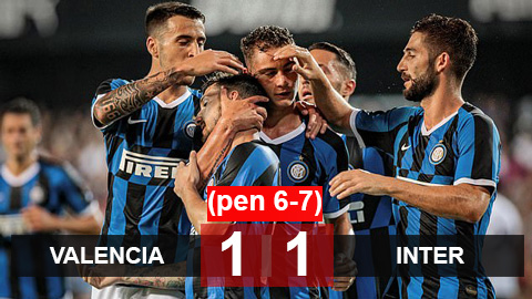 Valencia 1-1 (pen 6-7) Inter: Lukaku ngồi nhà xem TV, Inter nhọc nhằn giành Naranja Trophy